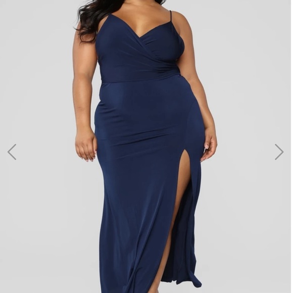 Fashion Nova Surplice Maxi Dress NWT Size 1X - Picture 1 of 4